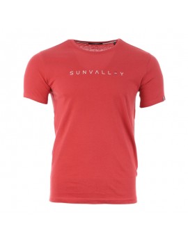 T-Shirt Manche Courte Sun Valley Homme Clowery 8470 Rouge