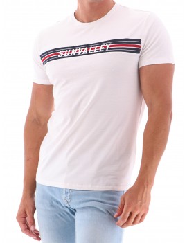 T-Shirt Manche Courte Sun Valley Homme Cadell 52 Blanc
