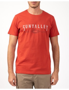 T-Shirt Manche Courte Sun Valley Homme Cetak 8098 Argile