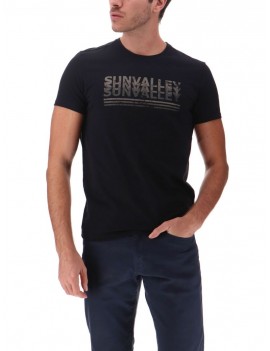 T-Shirt Manche Courte Sun Valley Homme Colisa 9999 Noir